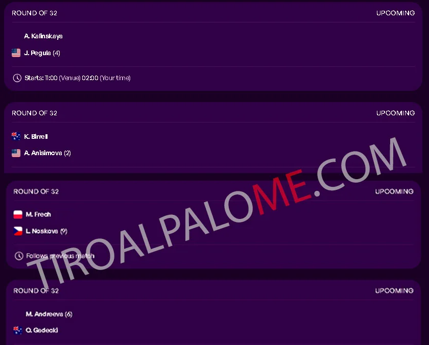 wta brisbane miercoles 7 enero 2026 tiroalpalo