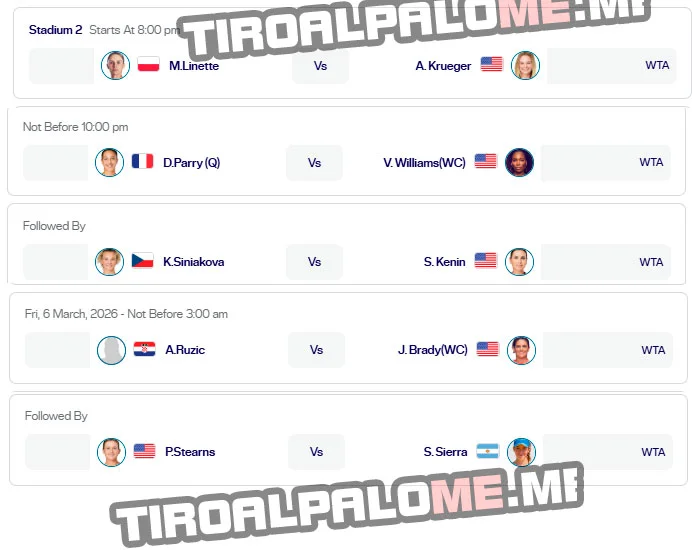 wta indian wells central jueves4 marzo 2026 tiroalpalo