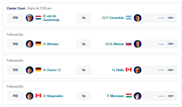 atp munich partidos miercoles15 abril 2026 tiroalpalo