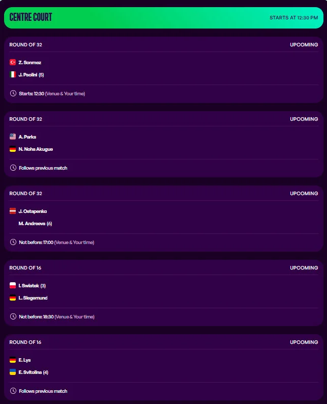 wta stuttgart partidos miercoles15 abril 2026 tiroalpalo
